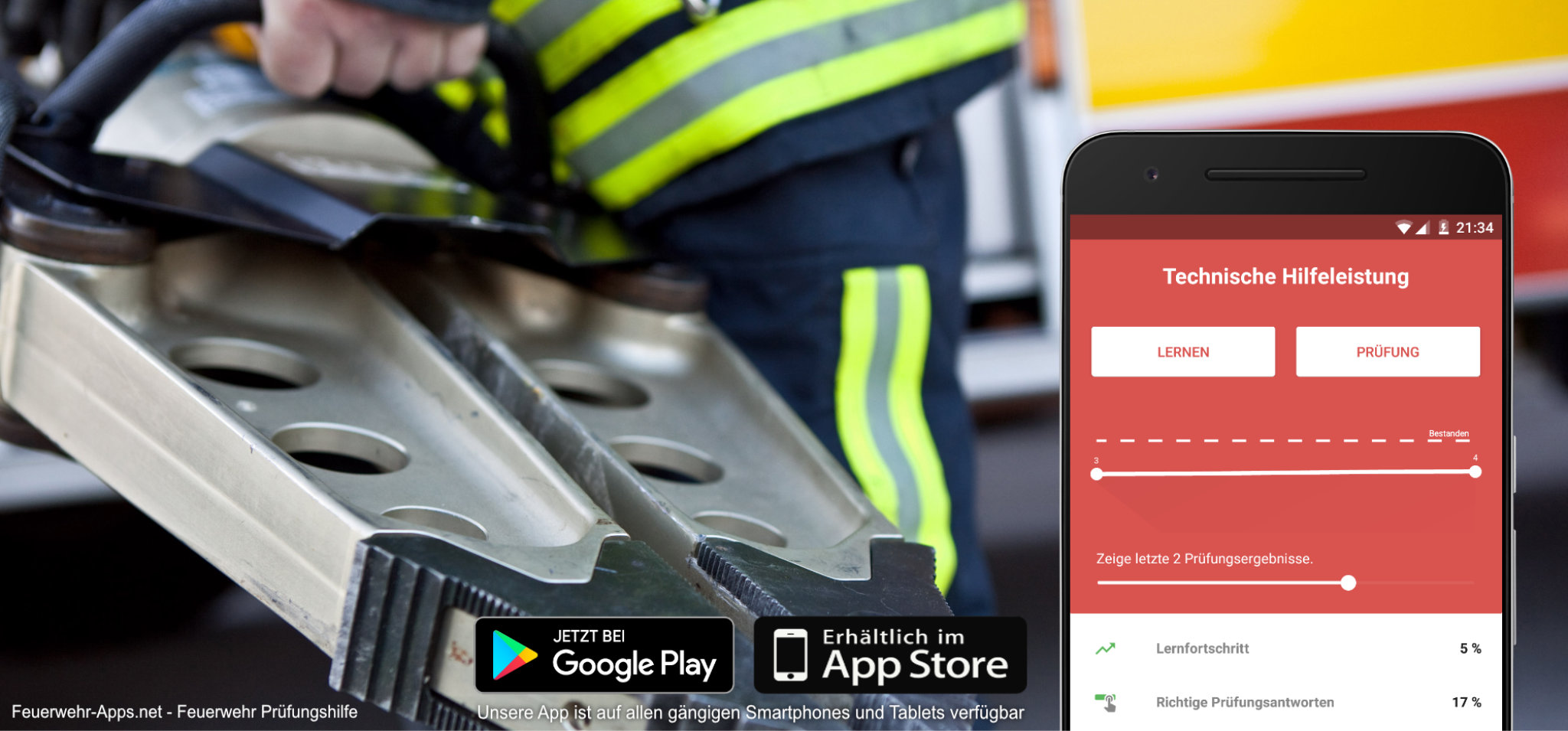 Technische Hilfeleistung - Feuerwehr Prüfungshilfe App